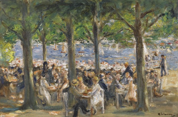 Beer Garden near the Havel under the Trees by Max Liebermann